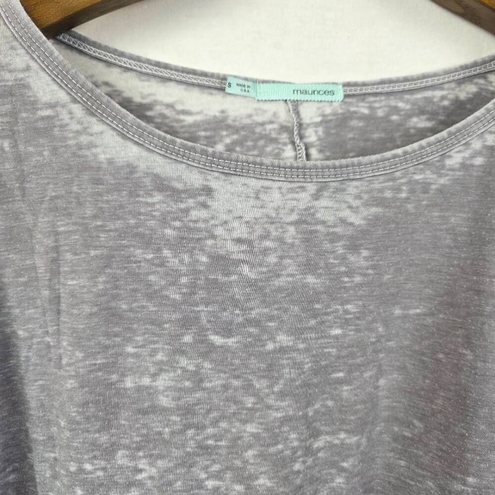 Maurices Gray Burnout Tee Small USA - Picture 3 of 7